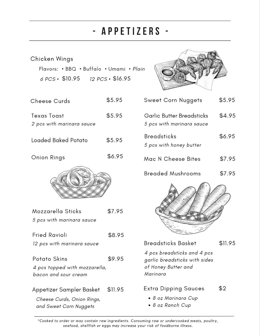 Dinos Menu Page 2
