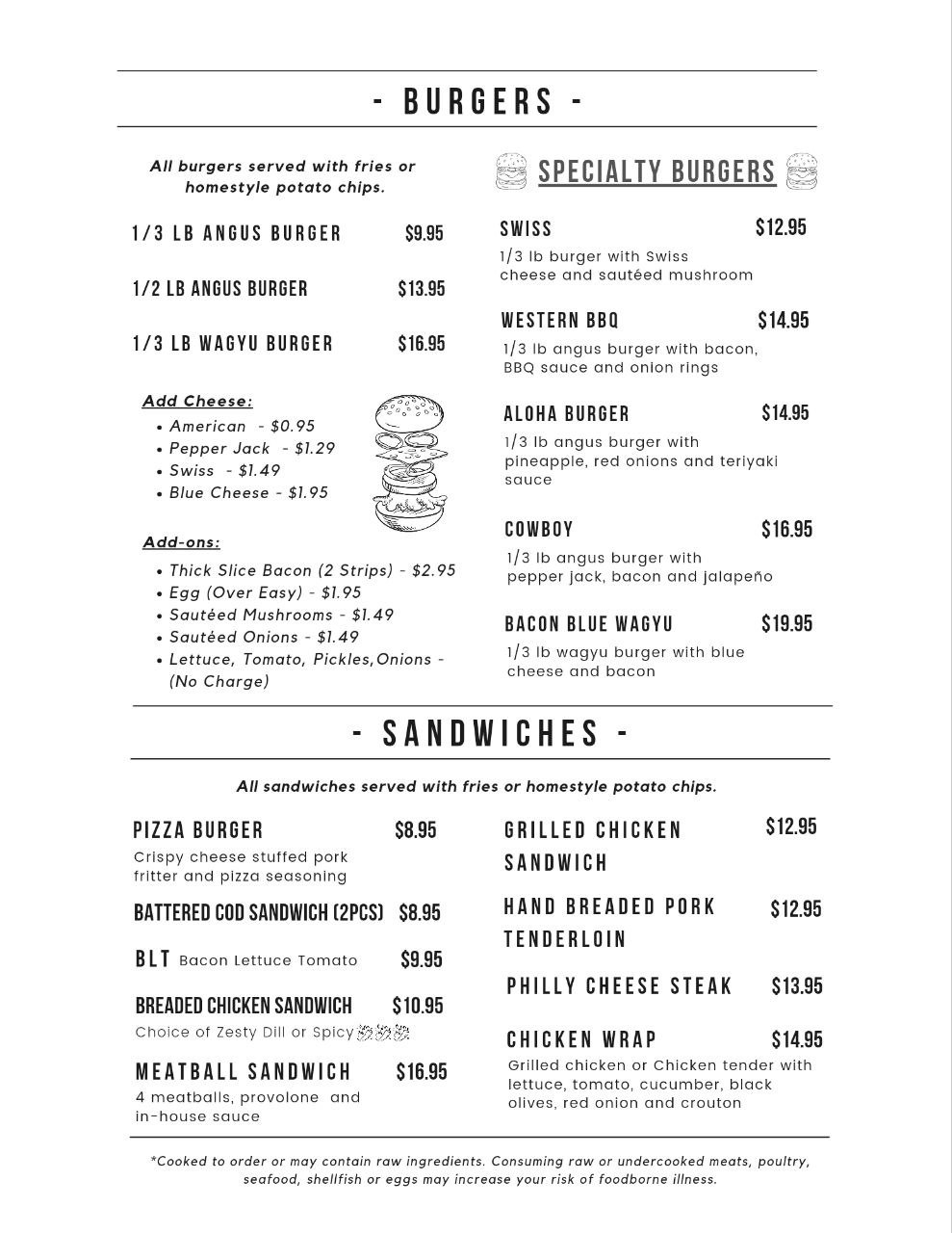 Dinos Menu Page 3