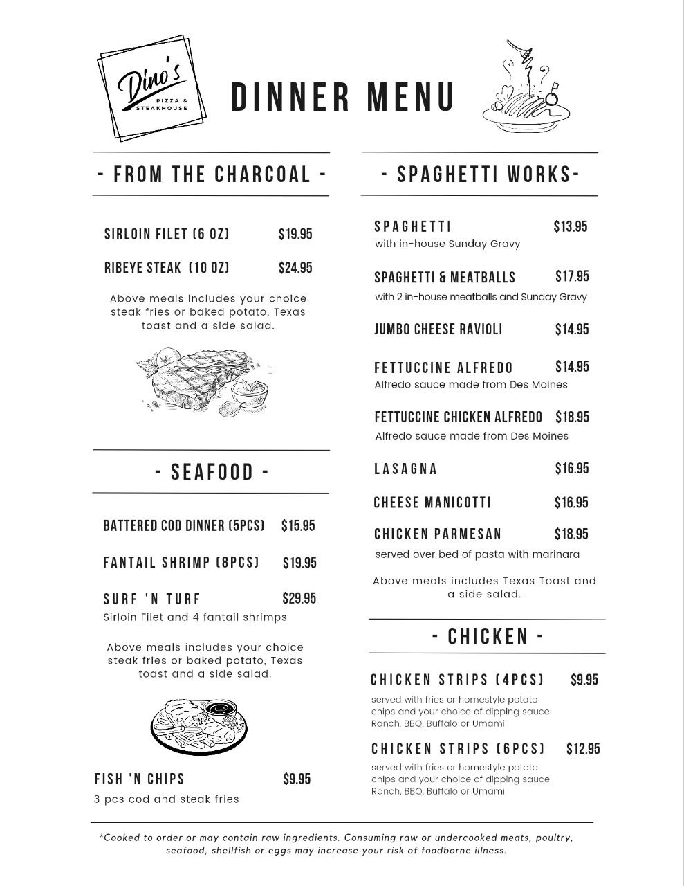 Dinos Menu Page 4