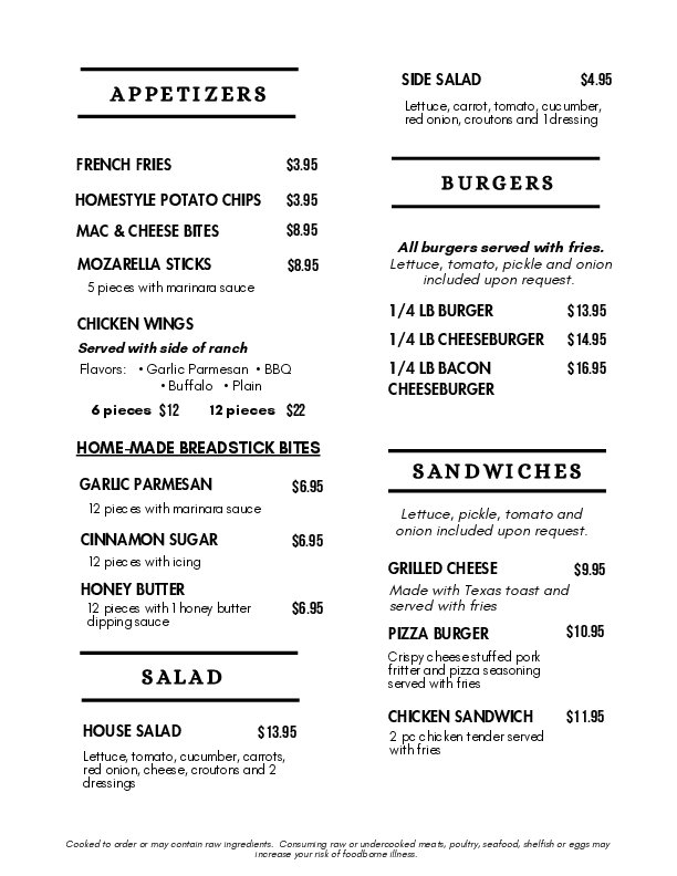 Dinos Pizza Menu - Page 4