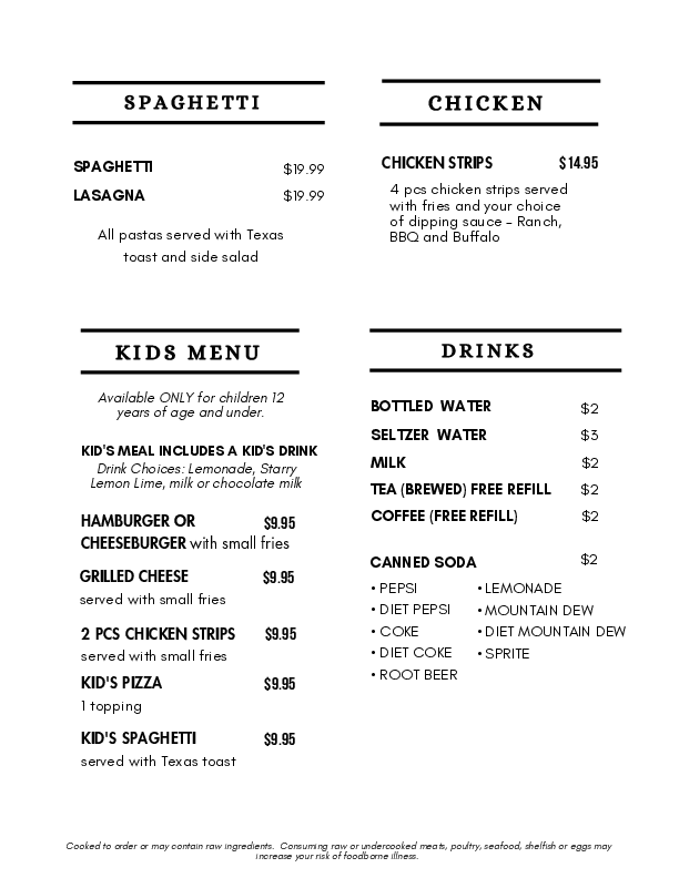 Dinos Pizza Menu - Page 5